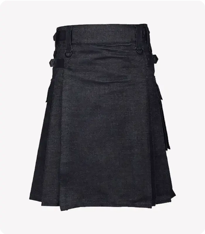 Active Men Denim Utility Kilt