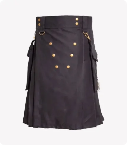 Black Deluxe Utility Kilt