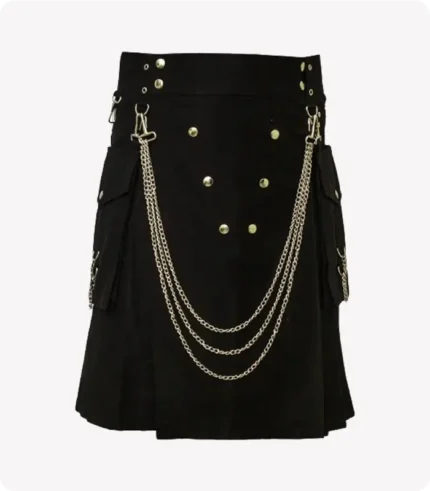 Black Deluxe Utility Kilt