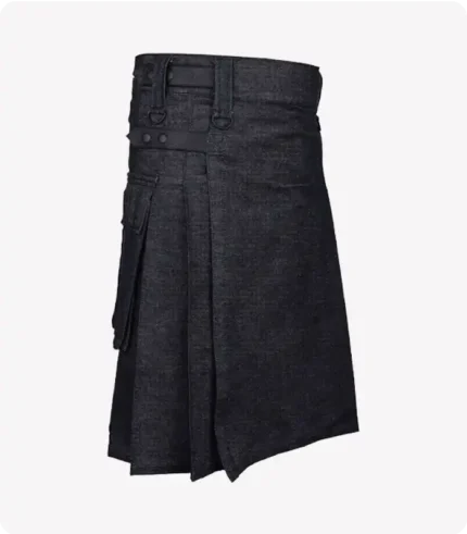 Active Men Denim Utility Kilt