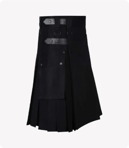 LAUTREAMONT GAULTIER Men Black Utility Kilt