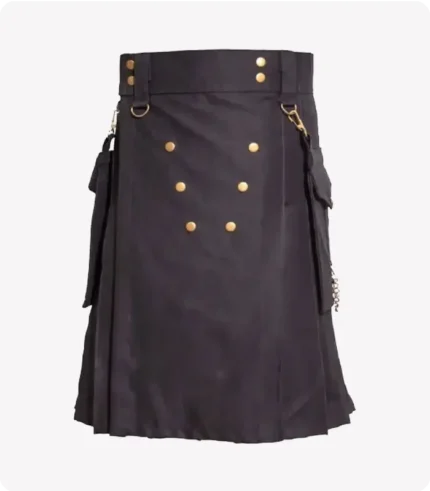 Black Deluxe Utility Kilt