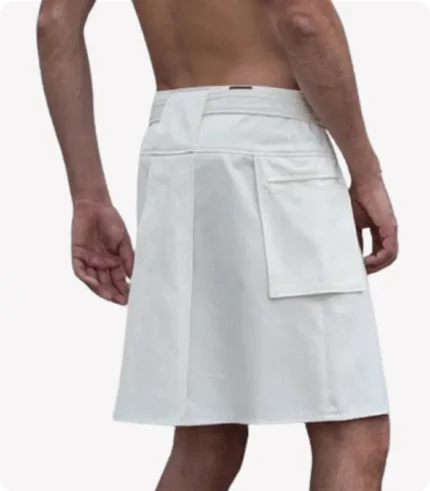 Falcon Designer White Utility Kilt For Men