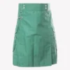 Green Utility Kilt With Cargo Pocket
