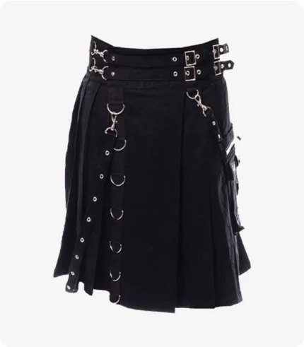 Modern Black Punk Kilt