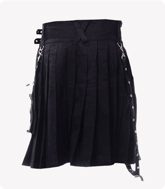 Modern Black Punk Kilt