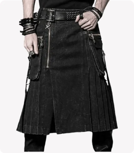 Punk Rave Denim Kilt