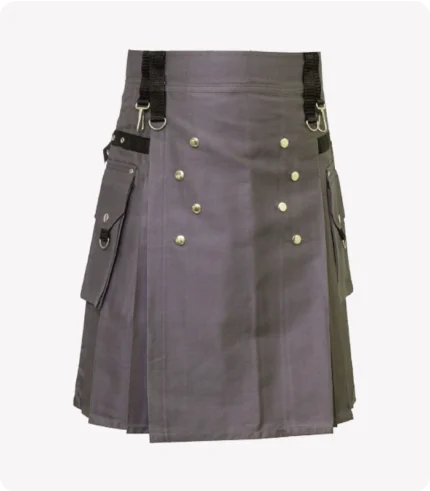 Scottish Active Men Grey Utility Sports Kilt